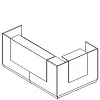 Стойка ресепшн угловая левая (полки высокие)
