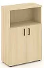 Офисный шкаф средний широкий (2 низких фасада, задняя стенка ЛДСП)