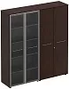 Офисный шкаф комбинированный (стекло-одежда)