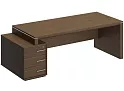 Стол руководителя левый на опорной тумбе малой