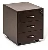 Мобильная офисная тумба с колёсиками и замком, 3 ящика