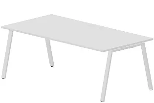 Стол рабочий на металлокаркасе (А-опоры / меламиновый аутлет)