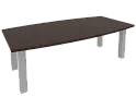 Стол для переговоров на металлокаркасе (серые опоры)