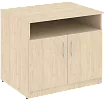 Офисная тумба для оргтехники, с нишей и распашными дверцами