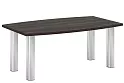 Стол для переговоров на металлических опорах нерж.сталь
