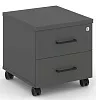 Тумба мобильная 2 ящика. Стандартные колеса