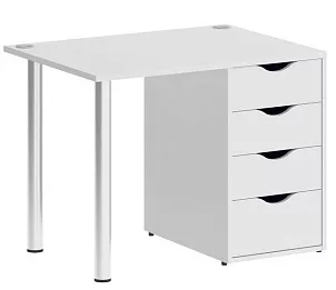 Стол компьютерный на металлокаркасе с тумбой