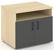 Офисная тумба для оргтехники, с нишей и распашными дверцами