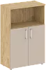 Офисный шкаф средний широкий (2 низких фасада ЛДСП)