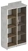 Офисный шкаф полуоткрытый со стеклом, правый