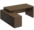 Стол руководителя левый на опорной тумбе