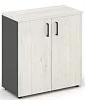 Офисный шкаф низкий широкий (2 низких фасада, задняя стенка ЛДСП)