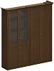 Офисный шкаф высокий комбинированный с гардеробом