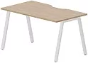 Стол рабочий на металлокаркасе (А-опоры / с эргономичным вырезом)