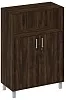 Офисный шкаф средний, широкий, глухие двери с замком+ниша