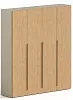 Офисный шкаф глухой (двери шпонированные) 4-х дверный