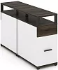 Тумба двухсторонняя опорная/приставная 1 ящик + 1 распашной фасад. С надставкой.