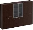 Офисный шкаф комбинированный (стекло - одежда - закрытый)