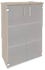 Офисный шкаф средний широкий (2 средних фасада стекло)