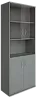 Офисный шкаф высокий широкий со стеклом