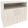 Офисная тумба для оргтехники, с нишей и распашными дверцами