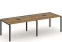 Стол для переговоров на металлокаркасе (2 столешницы)