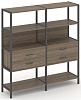 Двухсекционный стеллаж четырехярусный с ящиками