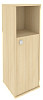 Офисный шкаф узкий средний полузакрытый