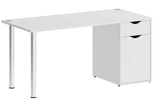 Стол компьютерный на металлокаркасе с тумбой