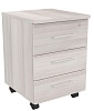 Мобильная офисная тумба с колёсиками и замком, 3 ящика