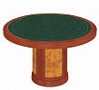 Стол для совещаний круглый (кожаный бювар)