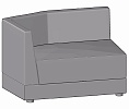 Диван с 1-яр. спинкой слева от сидящего