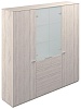 Гардероб 2 шт + Офисный шкаф со стеклом матовое + 4 ящика