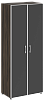 Офисный шкаф высокий закрытый двери стекло в раме (стекло Черное)