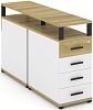 Тумба двухсторонняя опорная/приставная 4 ящика. С надставкой.