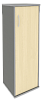 Офисный шкаф узкий средний закрытый, Л/Пр.