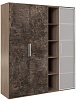 Офисный шкаф высокий 3 створки, с нишей