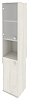 Офисный шкаф высокий узкий левый (со стеклом)