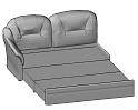 3-местн. секц., п/л справа от сидящ. с мех.