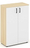Офисный шкаф средний широкий (2 низких фасада, задняя стенка ЛДСП