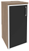 Офисный шкаф низкий узкий чёрное стекло в раме (лев/прав)  Офисный шкаф низкий узкий чёрное стекло в раме (лев/прав)