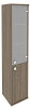 Офисный шкаф высокий узкий комбинированный со стеклом