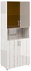 Офисный шкаф широкий высокий со стеклом (без топа)