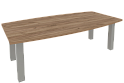 Стол для переговоров на металлокаркасе (серые опоры)