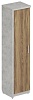 Офисный шкаф узкий закрытый, левый