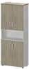 Офисный шкаф для документов закрытый 4-дверный с нишей