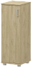 Офисный шкаф узкий средний закрытый (ЛДСП)