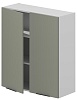Шкаф кухонный навесной, полка 2 двери