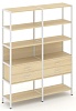Двухсекционный стеллаж пятиярусный с ящиками