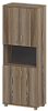 Офисный шкаф широкий высокий закрытый с нишей (ЛДСП)